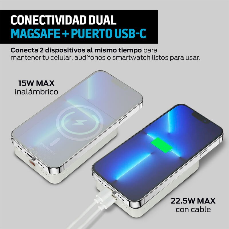 Power Bank Inalámbrico Magnético de 10,000 mAh ... image number null