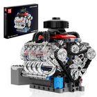 Kit De Motor Mould King Mini V8 Con Motor De Coche Visible 10171