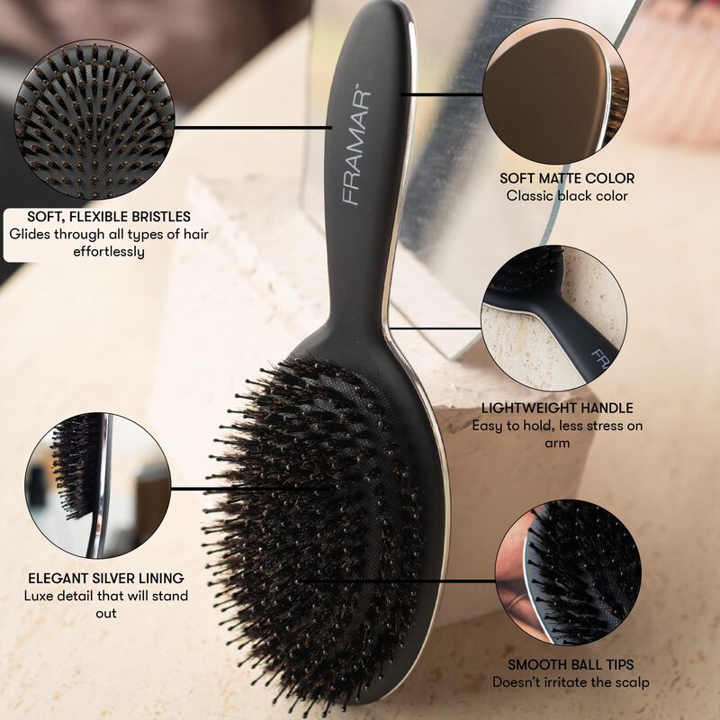 Cepillo De Pelo Framar Soft Boar Bristle Para M... image number null