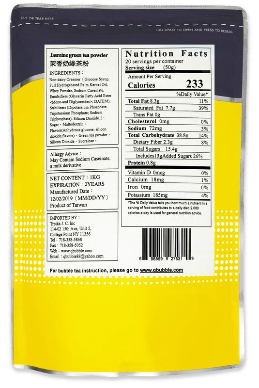 Polvo De T&eacute; Verde Jazm&iacute;n Qbubble 1 kg (2,2 lb) image number null
