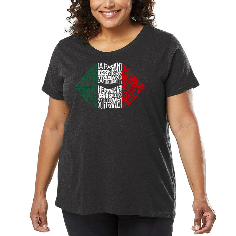 Camiseta De Talla Grande Word Art Para Mujer - ... image number null