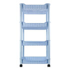 Carrito Organizador de 4 Niveles con Ruedas - Color Azul