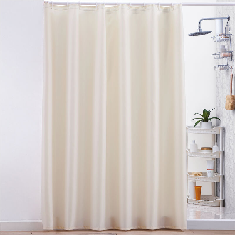 CORTINA DE BAÑO BEIGE image number null