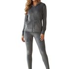Conjunto 2 Piezas Sudadera Y Pant Aterciopelado Conj-086 Gris para Mujer
