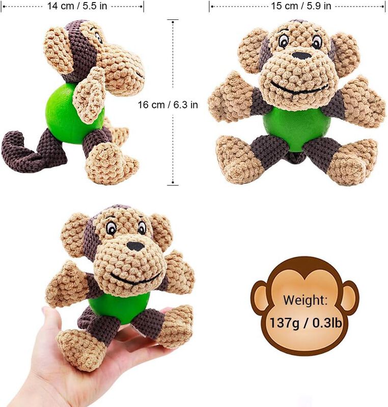 Raffaelo Juguetes Para Perro, Mono De Peluche C... image number null