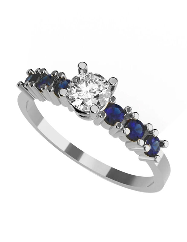 Anillo de Compromiso de 14K con Diamante de Lab... image number null