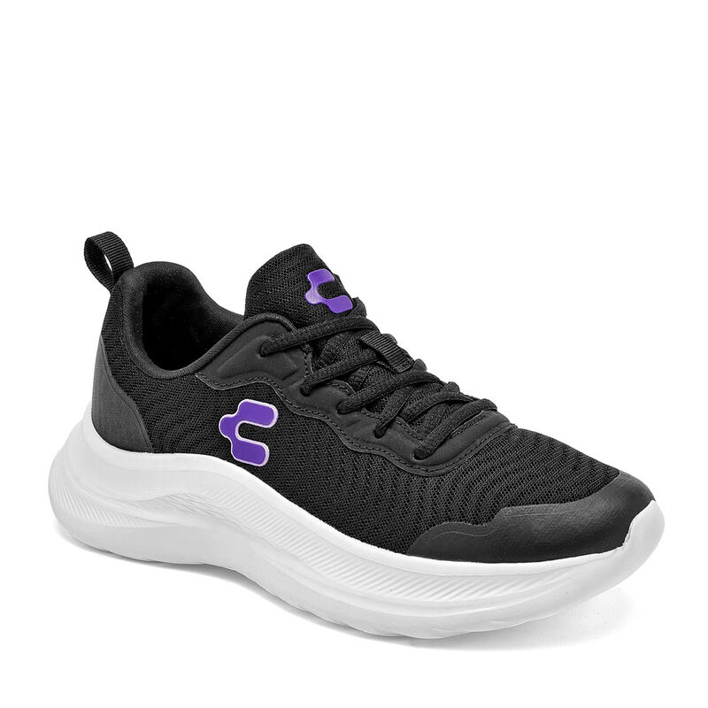 Charly Tenis urbano para mujer negro morado, ha... image number null