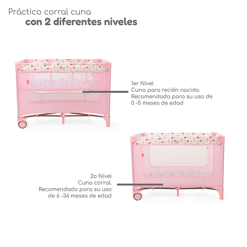 Cuna Corral Plegable con Cambiador y Dos Nivele... image number null