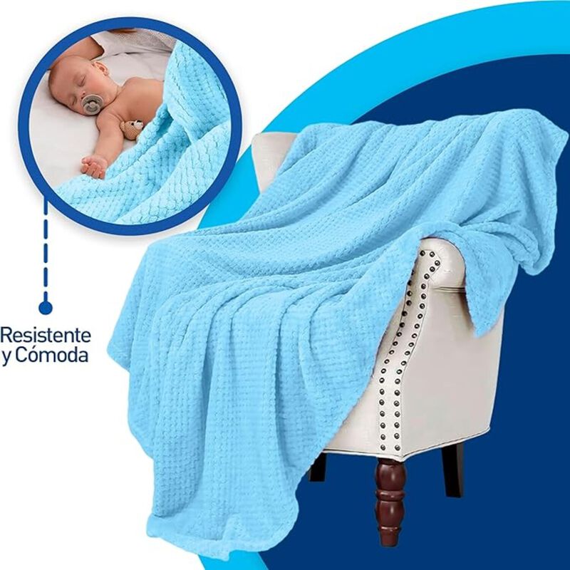 Par de Cobijas Bluelander para Bebe Color Azul image number null