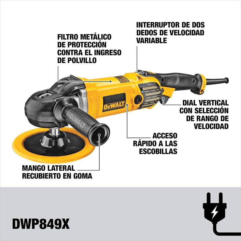 Pulidora / Lijadora Dewalt 7-9" 1250w Profesion... image number null