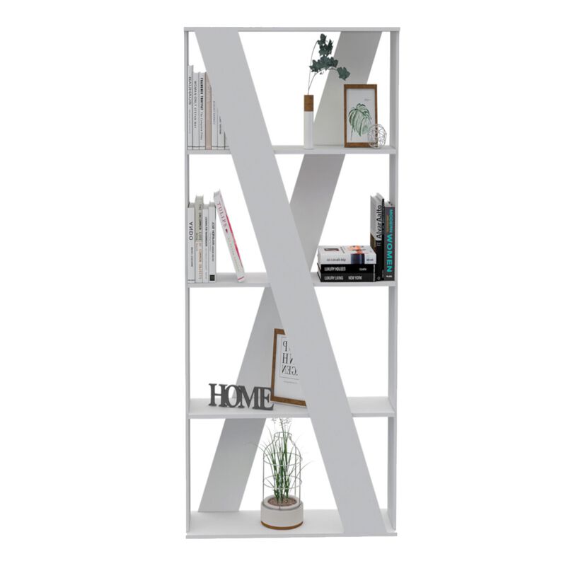 Librero Divisor Berl&iacute;n Con 3 Repisas Color Blan... image number null