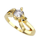 Anillo de Compromiso en Oro Amarillo 10K con Circonia -  Talla:7.5/ M420-10Y-CZ-75