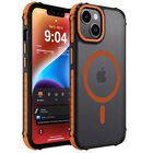 Funda Deerlamn Magsafe Militar 6.1" para iPhone 13/14 Naranja