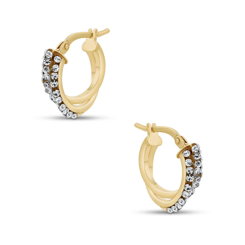 Arracadas 2Begold Amarillo Con Zirconias (10Mm ... image number null