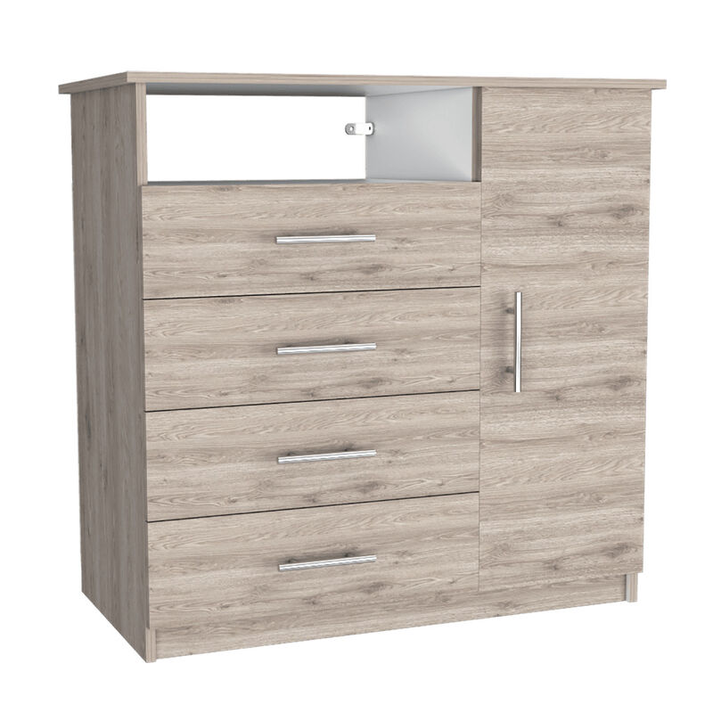 C&oacute;moda Organizador Barlovento Humo y Blanco con... image number null