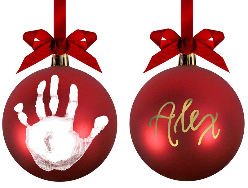 Adorno Navide&ntilde;o Con Estampado De Manos Para Beb... image number null