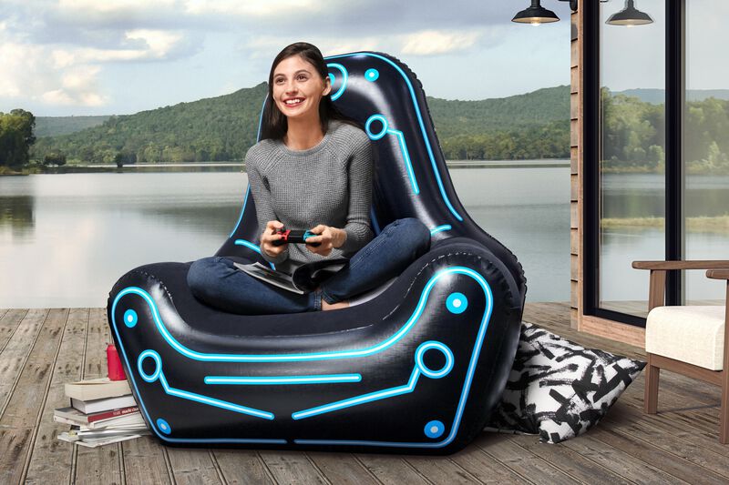 Sill&oacute;n Inflable Individual con Bolsillo Lateral... image number null