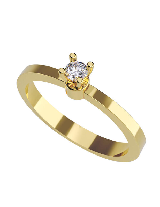 Anillo de Compromiso de 14K con Diamante de Lab... image number null
