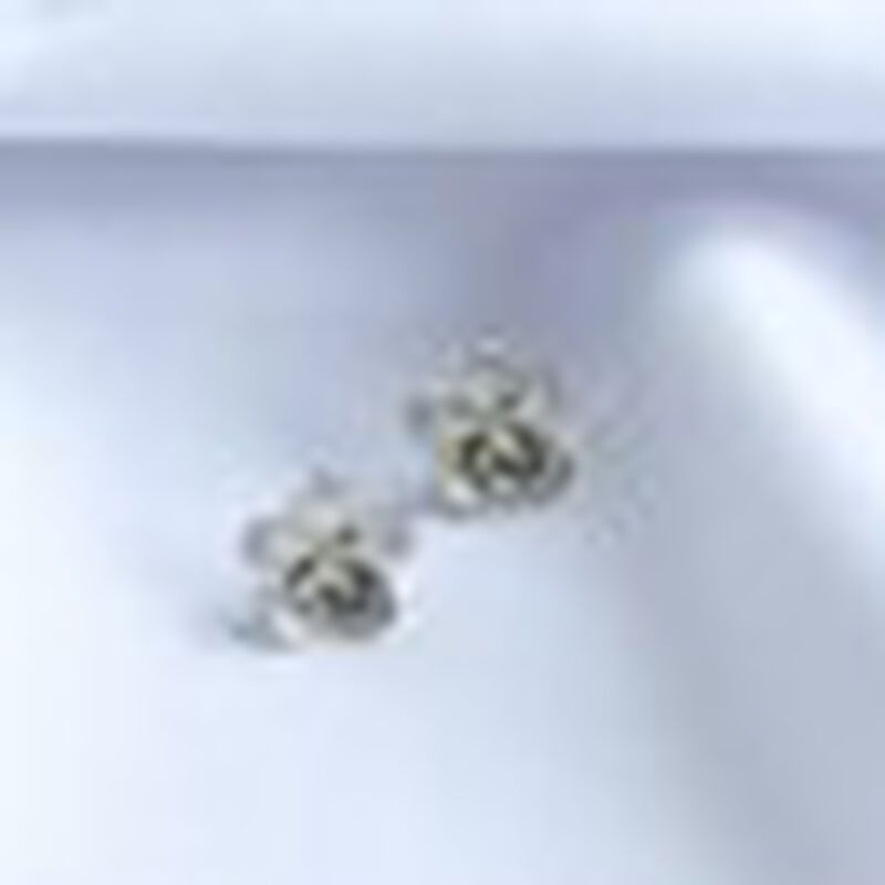 Broqueles Floral de Plata image number null