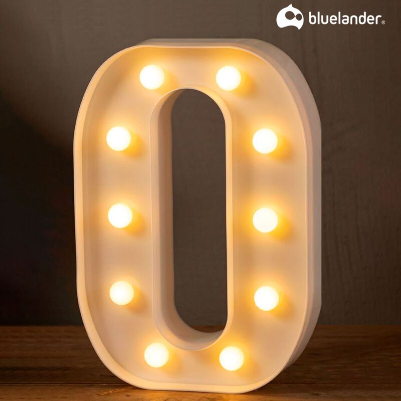 Letra Decorativa Iluminada de LED Letra O Blanc... image number null