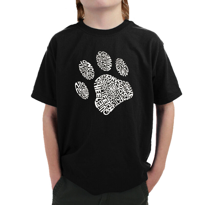 Camiseta Word Art Para Ni&ntilde;o - Pata De Perro - N... image number null