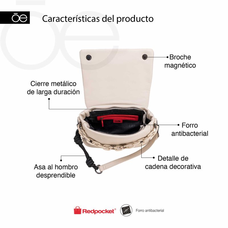 Bolsa Crossbody Chica Con Cadena Acr&iacute;lica Color... image number null