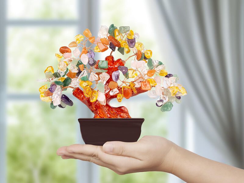 &Aacute;rbol Artificial Nukayai 17 cm Bons&aacute;i De Crista... image number null