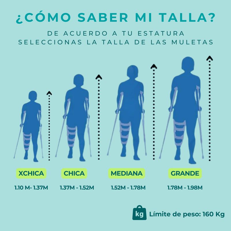 Muletas Axilares Ajustables De Aluminio SC-801 ... image number null