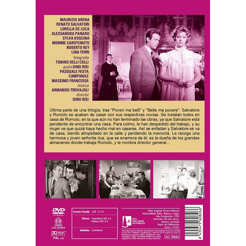 Pobres Millonarios [dvd] (1959) Poveri Milionar... image number null