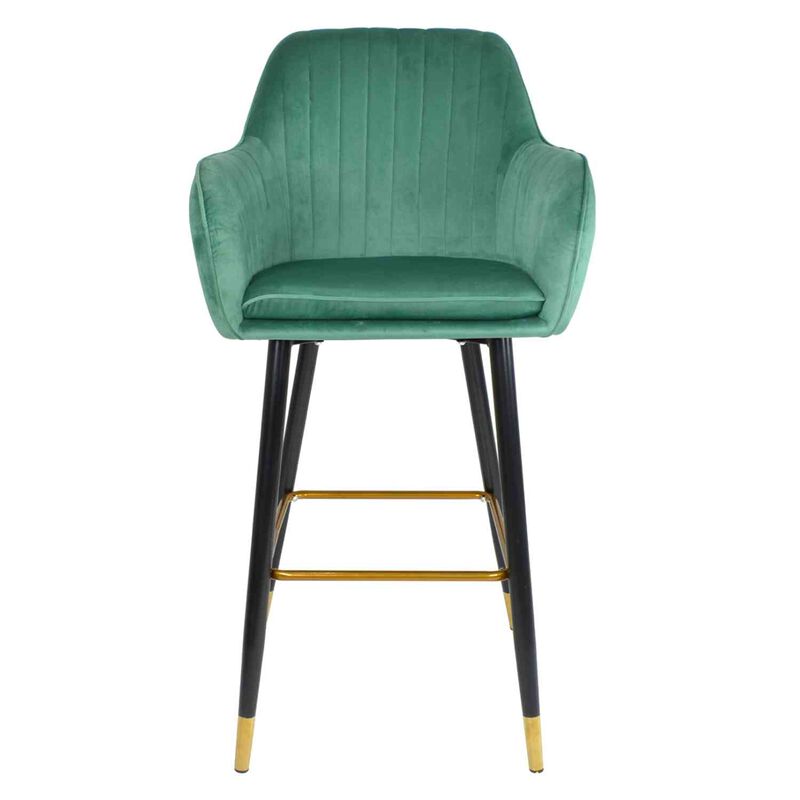 Silla Alta Tapizada Sillon Eames Terciopelo Ver... image number null