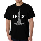 Camiseta Word Art Para Hombre - Empire State Building - Negro