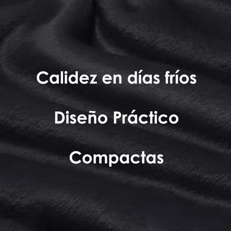 Juego de S&aacute;banas Polar Matrimonial Negro T&eacute;rmic... image number null