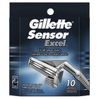 Recambios Para Cuchillas De Afeitar Gillette Sensor Excel Para Hombre, 10 Unidades