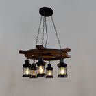 Candil Rustico 6 Luces Modelo Timón