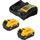 Cargador De Bater&iacute;a Dewalt 20v Max Con 2 Bater&iacute;as 5.0ah Modelo Dcb205-2c