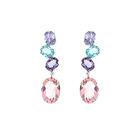 Aretes De Plata 925 Con Zirconias De Colores