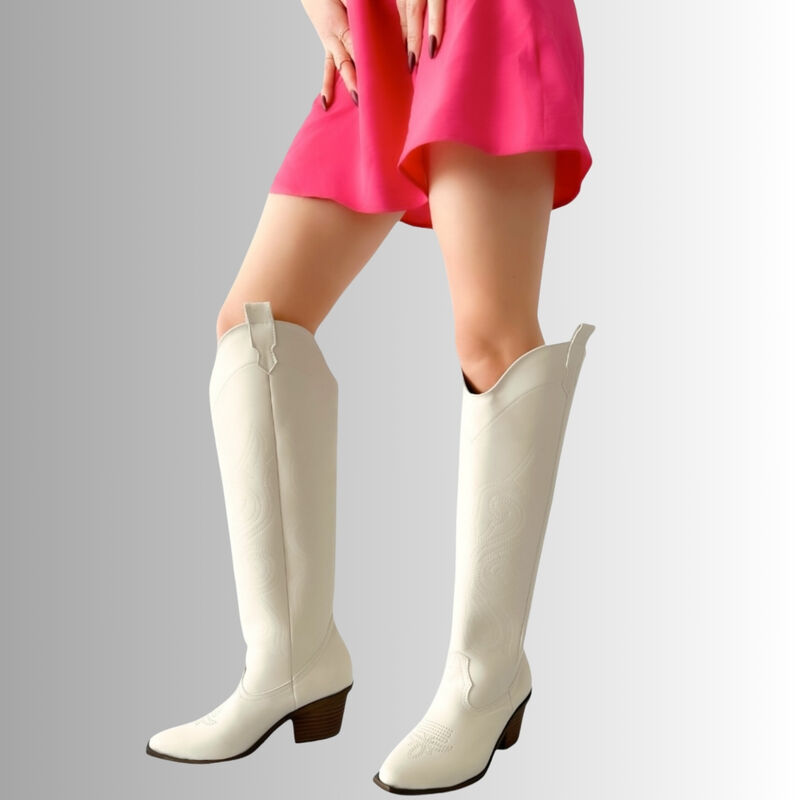 BOTAS DE MUJER COWBOY DECORADA MALABIS BOT-1017... image number null