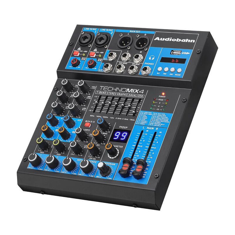 Mezcladora profesional 4 canales Audiobahn TECH... image number null