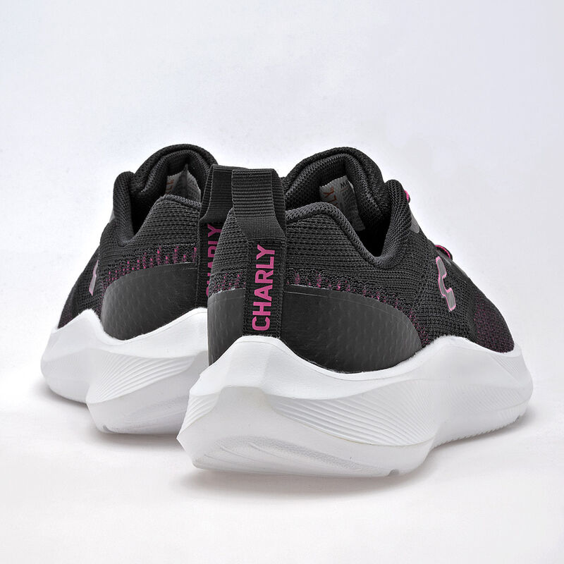 Charly Tenis Deportivo Para Mujer Negro Rosa Co... image number null