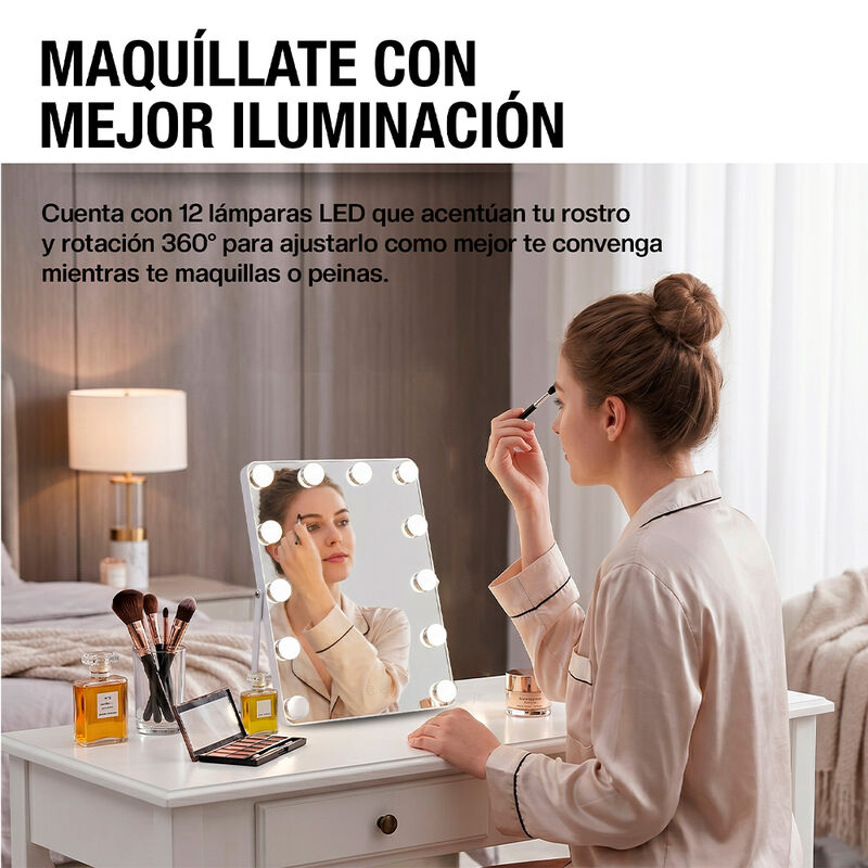 Espejo Para Maquillaje Con Modos De Iluminaci&oacute;n... image number null