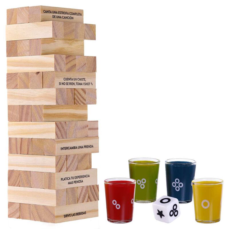 Juego de Mesa Torre del Beber Fiesta y 4 Shots image number null