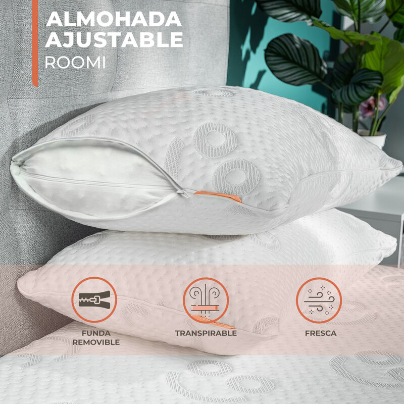 Almohadas Ajustables de Memory Foam Roomi Pack ... image number null