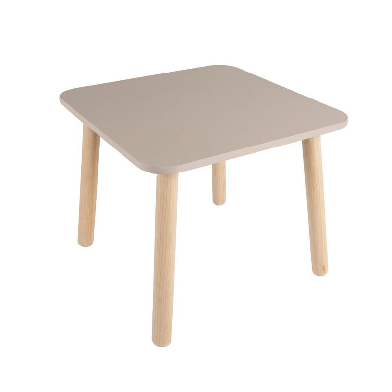 Mesa cuadrada de Madera para Ni&ntilde;os-Gris Oscuro image number null