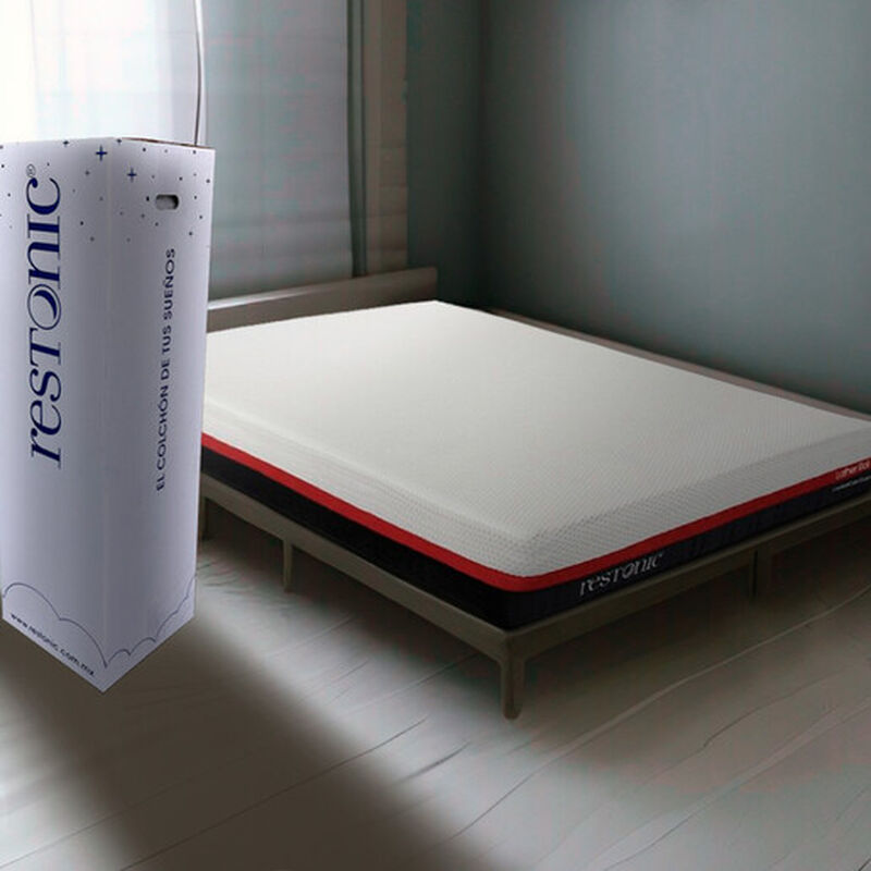 Colchón Queen Size Restonic Roll+Protector Spri... image number null