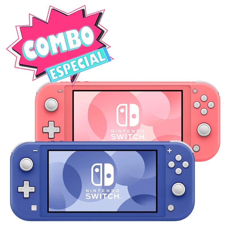 Combo Nintendo Switch Lite Color Azul + Nintend... image number null
