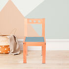 Silla Nórdica de Madera para Niños Pequeños y Niñas Pequeñas Azul