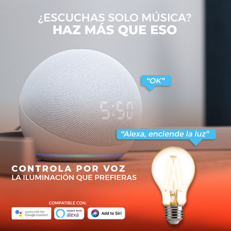 Foco LED Inteligente Filamento A19 WiFi 5.5 W, ... image number null