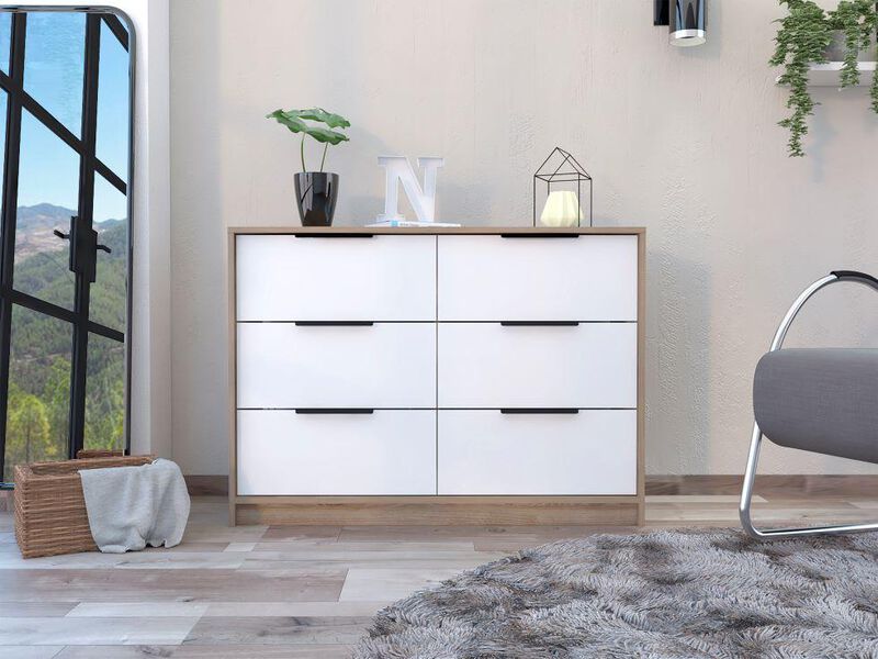 C&oacute;moda Organizador Wesley Miel y Blanco Virtual... image number null