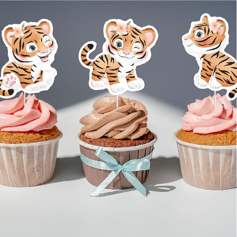 Adorno Para Pastel Tztwodcaz 24 Uds Tigre Para ... image number null