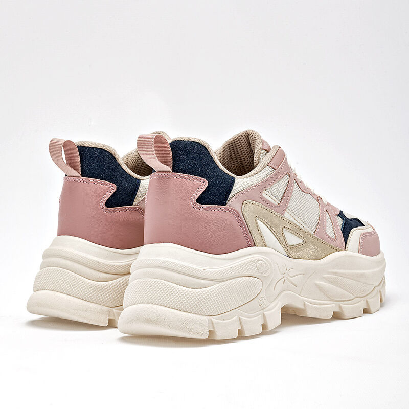 Daddy Tenis urbano para mujer. Beige rosa marin... image number null